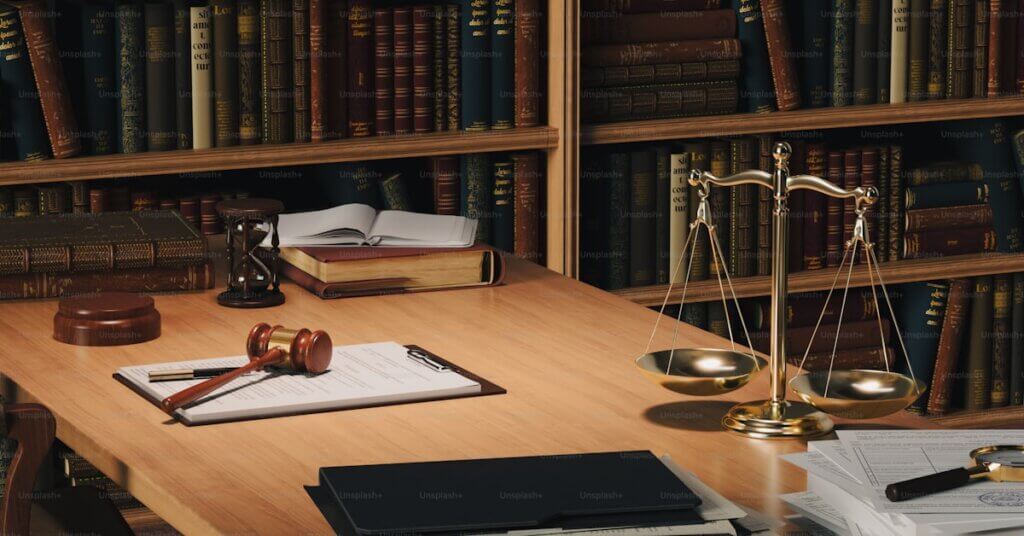Legal scales and law books representing Israeli employment law for foreign companies