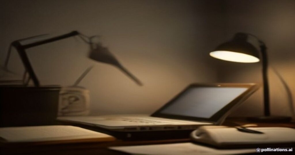 Israeli employee working on freelance side income compliance at a home desk in the evening