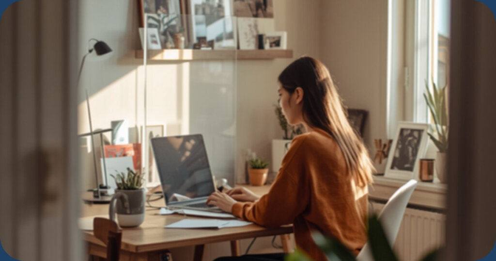 Freelancer Shield in Israel: What It Is and Who Needs It (2026) 1 Freelancer working at a laptop in a bright home office