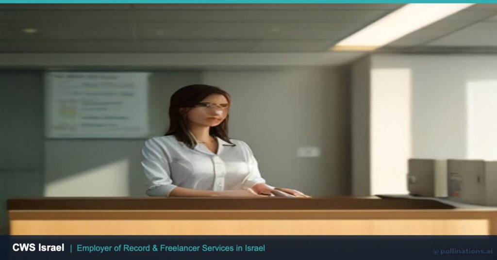 Healthcare for New Olim in Israel: 2026 EOR Guide 1 New Oleh checking in at a health clinic reception desk in Israel, representing healthcare registration for new immigrants