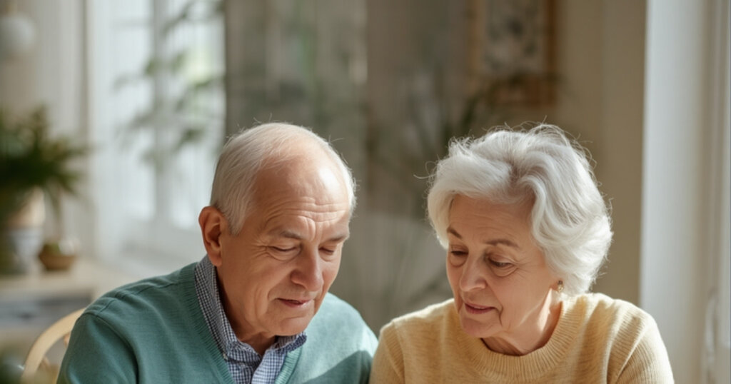 Israel Pension Fund for Foreign Employers: 2026 Obligations Guide 7 Older couple reviewing retirement and pension documents together