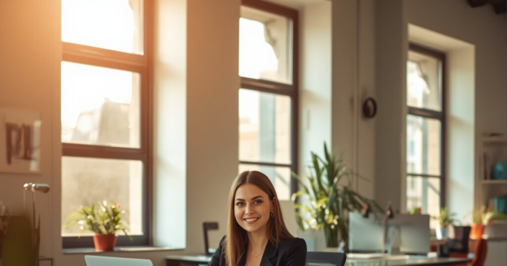 NEFESH B'NEFESH Career Continuation: Keep Your Career After Aliyah (2026 Guide) 10 Smiling professional woman working at a desk in a modern office