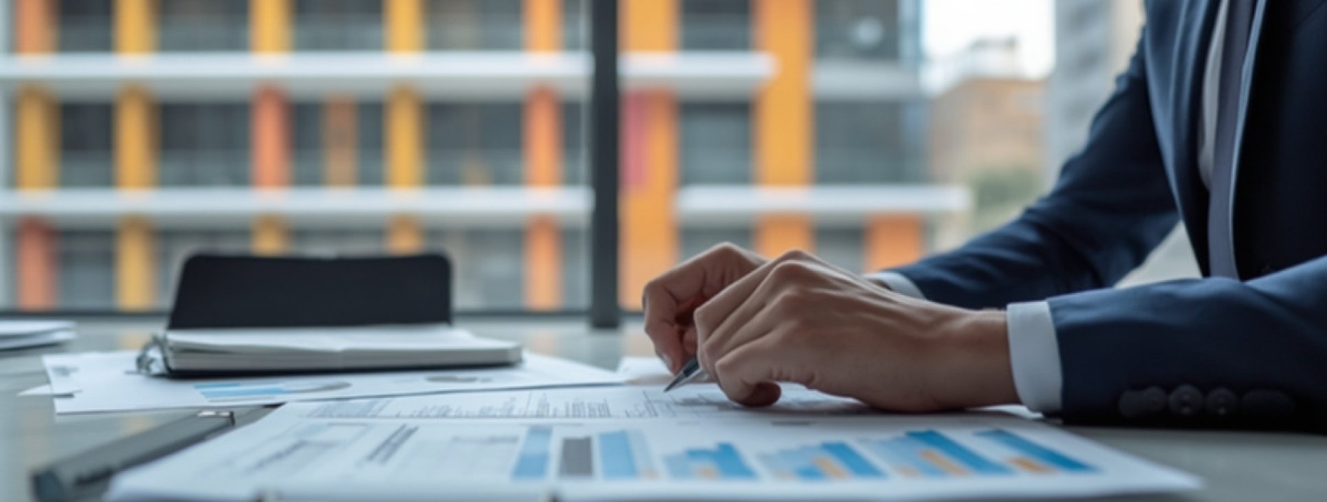 Professional reviewing financial charts to weigh EOR vs Israeli subsidiary costs