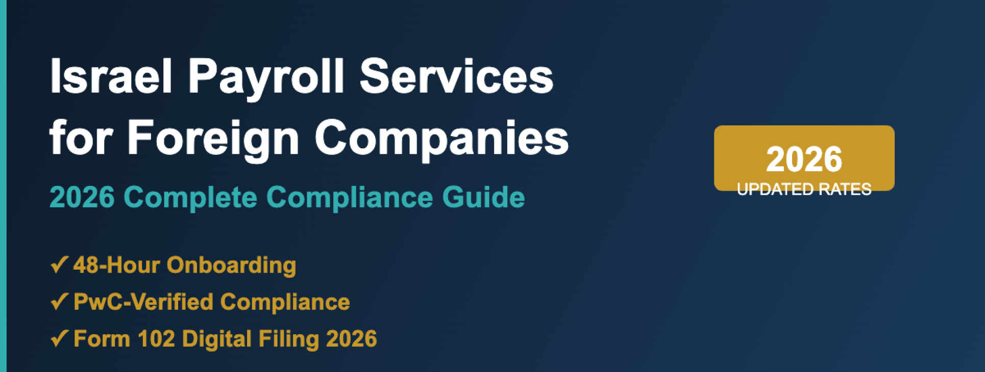 Israel payroll services for foreign companies - 2026 compliance guide by CWS Israel