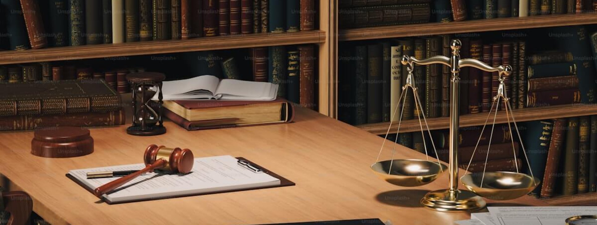Legal scales and law books representing Israeli employment law for foreign companies